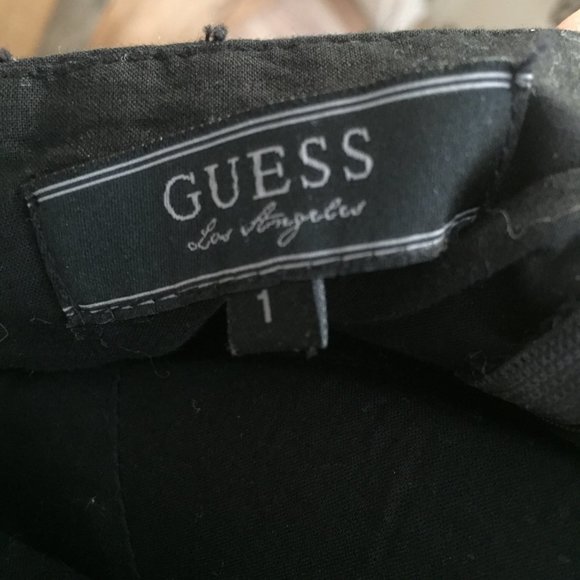 GUESS // Black with Flowers Cotton Mini Dress - Picture 5 of 6
